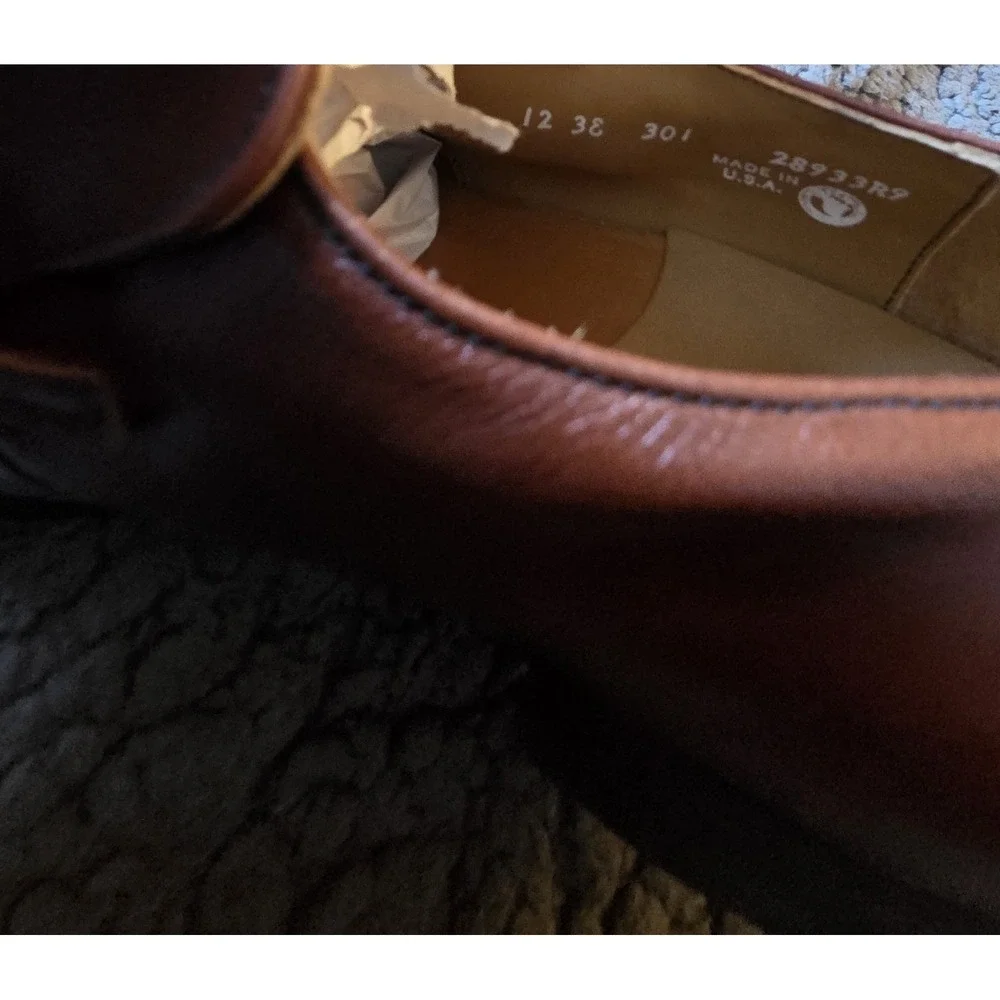 Men's Wildman Brown Leather Loafers Slip On Shoes Size 12‎ Made in USA NWT**